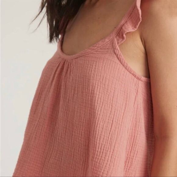 NWT Marine Layer Jude Flutter Sleeve Tank in Rosette Size Medium - Picture 5 of 8